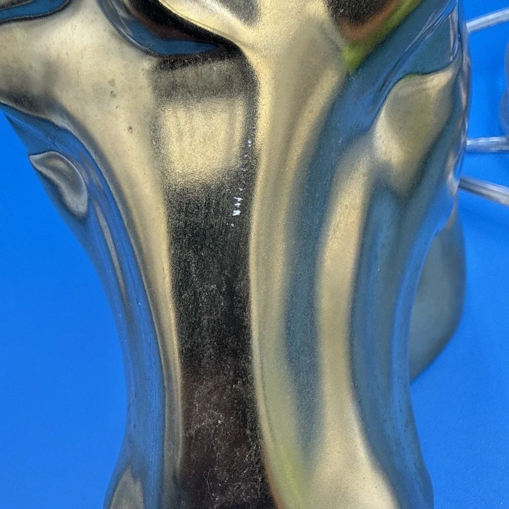 Gold Tone Ceramic Unicorn Table Desk Lamp  12